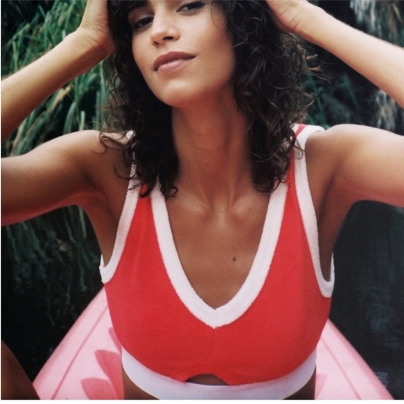 Zara Tops - NEW Zara Retro Terry Cloth Bralette Top Medium